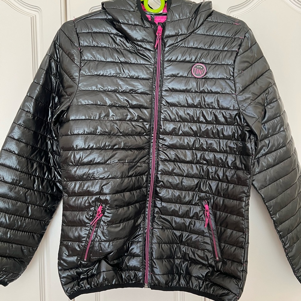 Jacket for big girl black/pink